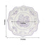 25-Pack Paper Dessert Plates in White with Lavender Lilac Damask Floral Print & Scallop Rim - Stylish Disposable 300GSM Floral Salad Appetizer Plates 8"