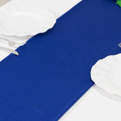 Scuba Polyester 12’’x108’’ Table Runner Royal Blue - Wrinkle-Free Table Linen - Runners