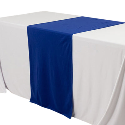 Scuba Polyester 24’’x72’’ Wide Table Runner Royal Blue - Wrinkle-Free Table Linen - Runners