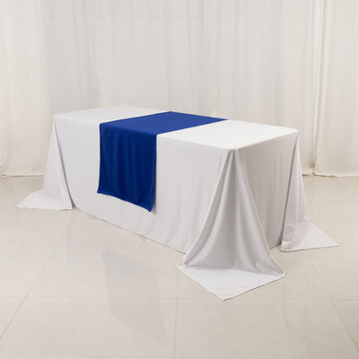 Scuba Polyester 24’’x72’’ Wide Table Runner Royal Blue - Wrinkle-Free Table Linen - Runners