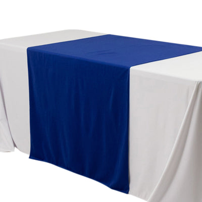 Scuba Polyester 36’’x72’’ Wide Table Runner Royal Blue - Wrinkle-Free Trade Show Table Linen - Runners
