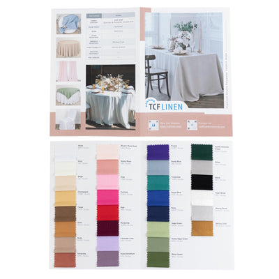 Scuba Polyester Fabric Sample Book - 30 Colors High-Quality Swatches for Upholstery Sewing and Craft Projects