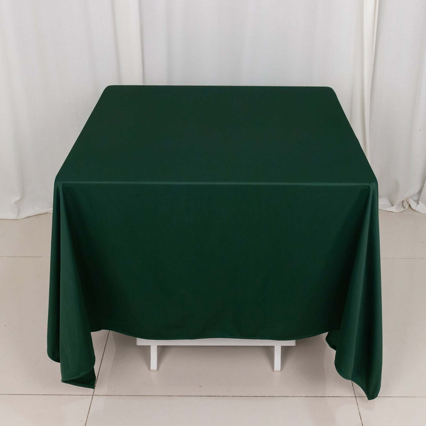 Scuba Square 70"x70" Tablecloth Hunter Emerald Green - Wrinkle Free & Stain Resistant Table Cover