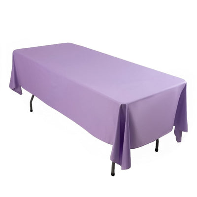 Scuba Rectangular 60’’x102’’ Tablecloth Lavender Lilac - Wrinkle Free & Stain Resistant Table Cover - Tablecloths
