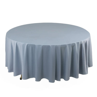 Scuba Round 108’’ Tablecloth Dusty Blue - Wrinkle Free & Stain Resistant Table Cover - Tablecloths
