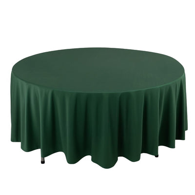 Scuba Round 108’’ Tablecloth Hunter Emerald Green - Wrinkle Free & Stain Resistant Table Cover - Tablecloths