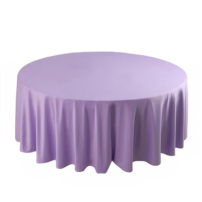 Scuba Round 108’’ Tablecloth Lavender Lilac - Wrinkle Free & Stain Resistant Table Cover - Tablecloths