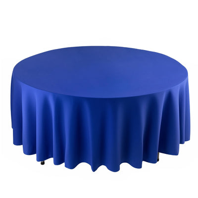 Scuba Round 108’’ Tablecloth Royal Blue - Wrinkle Free & Stain Resistant Table Cover - Tablecloths
