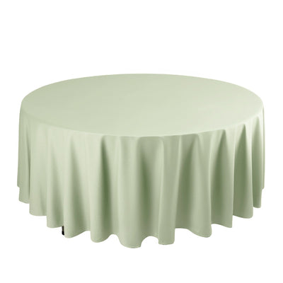 Scuba Round 108’’ Tablecloth Sage Green - Wrinkle Free & Stain Resistant Table Cover - Tablecloths