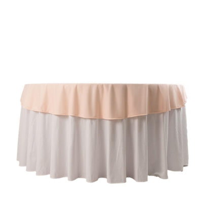 Scuba Round 70’’ Tablecloth Blush - Wrinkle Free & Stain Resistant Table Cover - Tablecloths