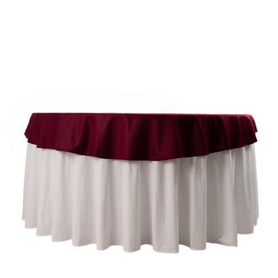 Scuba Round 70’’ Tablecloth Burgundy - Wrinkle Free & Stain Resistant Table Cover - Tablecloths