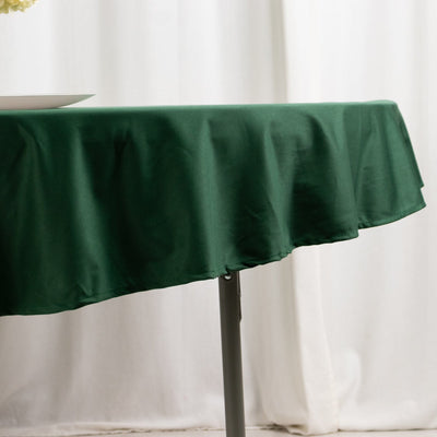 Scuba Round 70’’ Tablecloth Hunter Emerald Green - Wrinkle Free & Stain Resistant Table Cover - Tablecloths