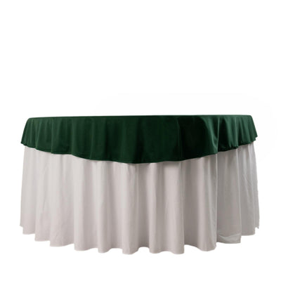 Scuba Round 70’’ Tablecloth Hunter Emerald Green - Wrinkle Free & Stain Resistant Table Cover - Tablecloths