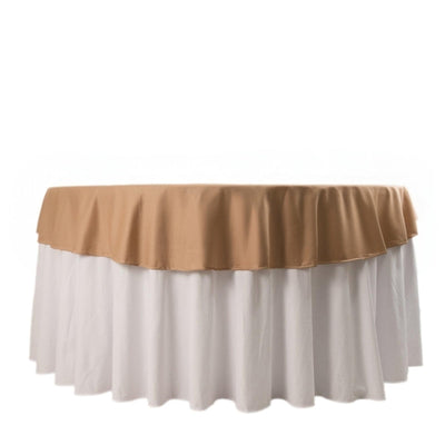 Scuba Round 70’’ Tablecloth Nude - Wrinkle Free & Stain Resistant Table Cover - Tablecloths