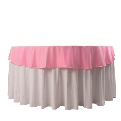 Scuba Round 70’’ Tablecloth Pink - Wrinkle Free & Stain Resistant Table Cover - Tablecloths