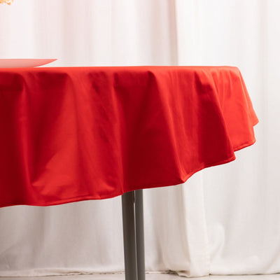 Scuba Round 70’’ Tablecloth Red - Wrinkle Free & Stain Resistant Table Cover - Tablecloths