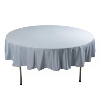 Scuba Round 90’’ Tablecloth Dusty Blue - Wrinkle Free & Stain Resistant Table Cover - Tablecloths