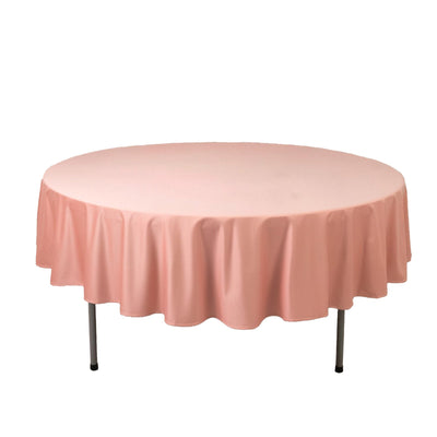 Scuba Round 90’’ Tablecloth Dusty Rose - Wrinkle Free & Stain Resistant Table Cover - Tablecloths