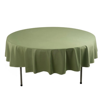 Scuba Round 90’’ Tablecloth Dusty Sage Green - Wrinkle Free & Stain Resistant Table Cover - Tablecloths