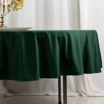 Scuba Round 90’’ Tablecloth Hunter Emerald Green - Wrinkle Free & Stain Resistant Table Cover - Tablecloths