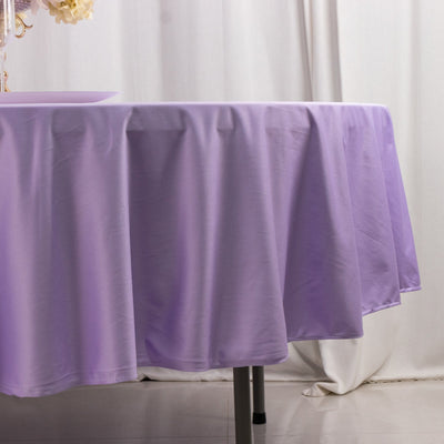 Scuba Round 90’’ Tablecloth Lavender Lilac - Wrinkle Free & Stain Resistant Table Cover - Tablecloths