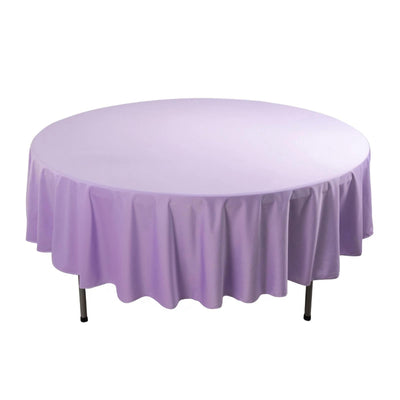Scuba Round 90’’ Tablecloth Lavender Lilac - Wrinkle Free & Stain Resistant Table Cover - Tablecloths