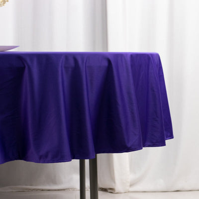 Scuba Round 90’’ Tablecloth Purple - Wrinkle Free & Stain Resistant Table Cover - Tablecloths