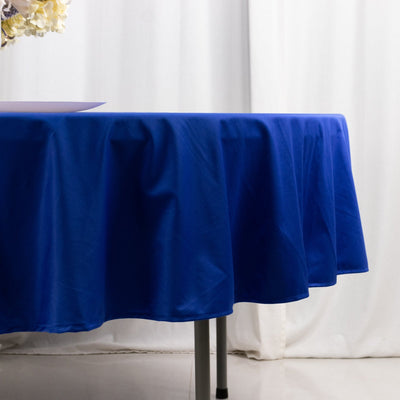 Scuba Round 90’’ Tablecloth Royal Blue - Wrinkle Free & Stain Resistant Table Cover - Tablecloths