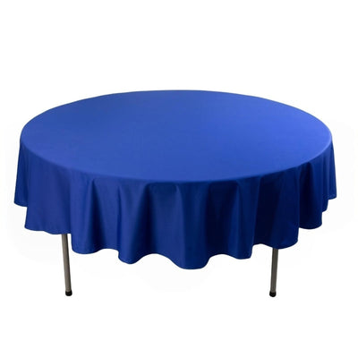 Scuba Round 90’’ Tablecloth Royal Blue - Wrinkle Free & Stain Resistant Table Cover - Tablecloths