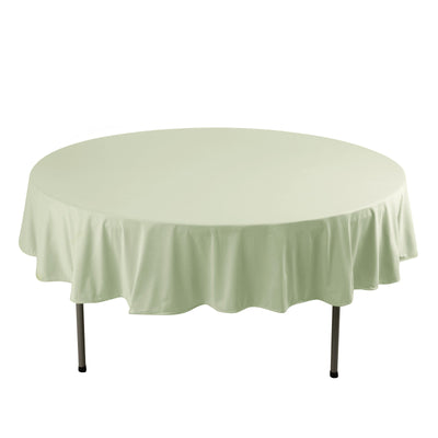 Scuba Round 90’’ Tablecloth Sage Green - Wrinkle Free & Stain Resistant Table Cover - Tablecloths