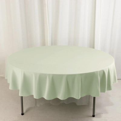 Scuba Round 90’’ Tablecloth Sage Green - Wrinkle Free & Stain Resistant Table Cover - Tablecloths