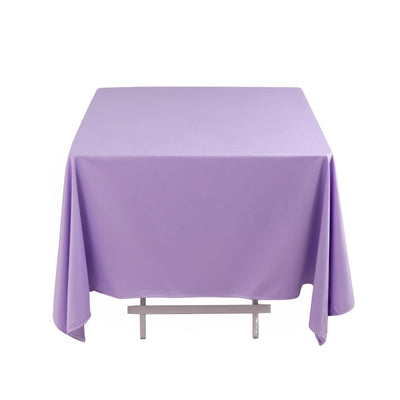 Scuba Square 70’’x70’’ Tablecloth Lavender Lilac - Wrinkle Free & Stain Resistant Table Cover - Tablecloths