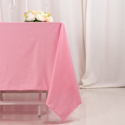 Scuba Square 70’’x70’’ Tablecloth Pink - Wrinkle Free & Stain Resistant Table Cover - Tablecloths