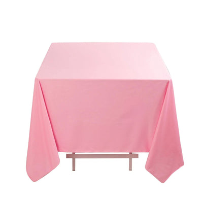 Scuba Square 70’’x70’’ Tablecloth Pink - Wrinkle Free & Stain Resistant Table Cover - Tablecloths