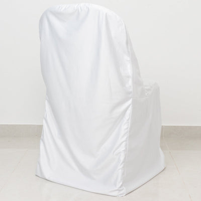 Scuba Stretch Folding Chair Cover White - Wrinkle Free & Durable Slipcover - Chair Covers
