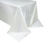 Scuba Rectangular Tablecloth 90"Ã—132" Pearl White with Rhinestone Accents â€“ Seamless, Wrinkle-Free, Stain-Resistant Event Linen