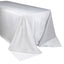 Scuba Rectangular Tablecloth 90"Ã—132" White with Rhinestone Accents â€“ Seamless, Wrinkle-Free, Stain-Resistant Event Linen