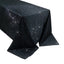 Scuba Rectangular Tablecloth 90"Ã—156" Black with Rhinestone Accents â€“ Seamless, Wrinkle-Free, Stain-Resistant Event Linen