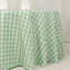 Polyester 120" Round Tablecloth White/Sage Green Seamless - Checkered Buffalo Plaid Table Cover