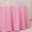 Premium Polyester 120" Round Tablecloth Pink - Seamless 220GSM Wrinkle-Resistant Table Cover