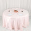 Taffeta 132" Round Tablecloth Blush - Seamless Accordion Crinkle Table Cover