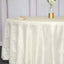 Taffeta 120" Round Tablecloth Ivory - Seamless Accordion Crinkle Table Cover