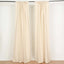 2 Pack Beige Polyester Event Curtain Drapes, 10ftx8ft Backdrop Event Panels With Rod Pockets 130 GSM