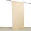 Beige 4-Way Stretch Spandex Event Curtain Drapes, Wrinkle Free Backdrop Event Panel with Rod Pockets - 5ftx10ft