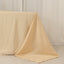 Lamour Satin 90"x156" Rectangle Tablecloth Beige - Luxurious, Soft Seamless Table Cover