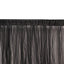 5ftx10ft Black Dual Sided Sheer Tulle Event Curtain Drapes With Satin Header, Rod Ready Backdrop Event Panel