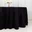 100% Cotton 120" Round Tablecloth Black Linen - Seamless, Soft & Breathable Table Cover