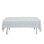 5-Pack Plastic Table Covers Black/White Grid Rectangle - Durable Checkered PVC Disposable Tablecloths 54"x108"