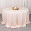 Premium Polyester 132" Round Tablecloth Blush - Seamless 220GSM Wrinkle-Resistant Table Cover