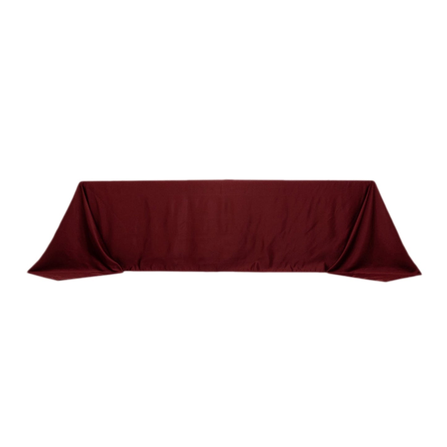 Lamour Satin 90"x156" Rectangle Tablecloth Burgundy - Luxurious, Soft Seamless Table Cover
